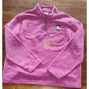 VTG Betty Boop Soft Fleece Sweater Sz XL? Embroider Betty MD By Freeze 2005 KFS
